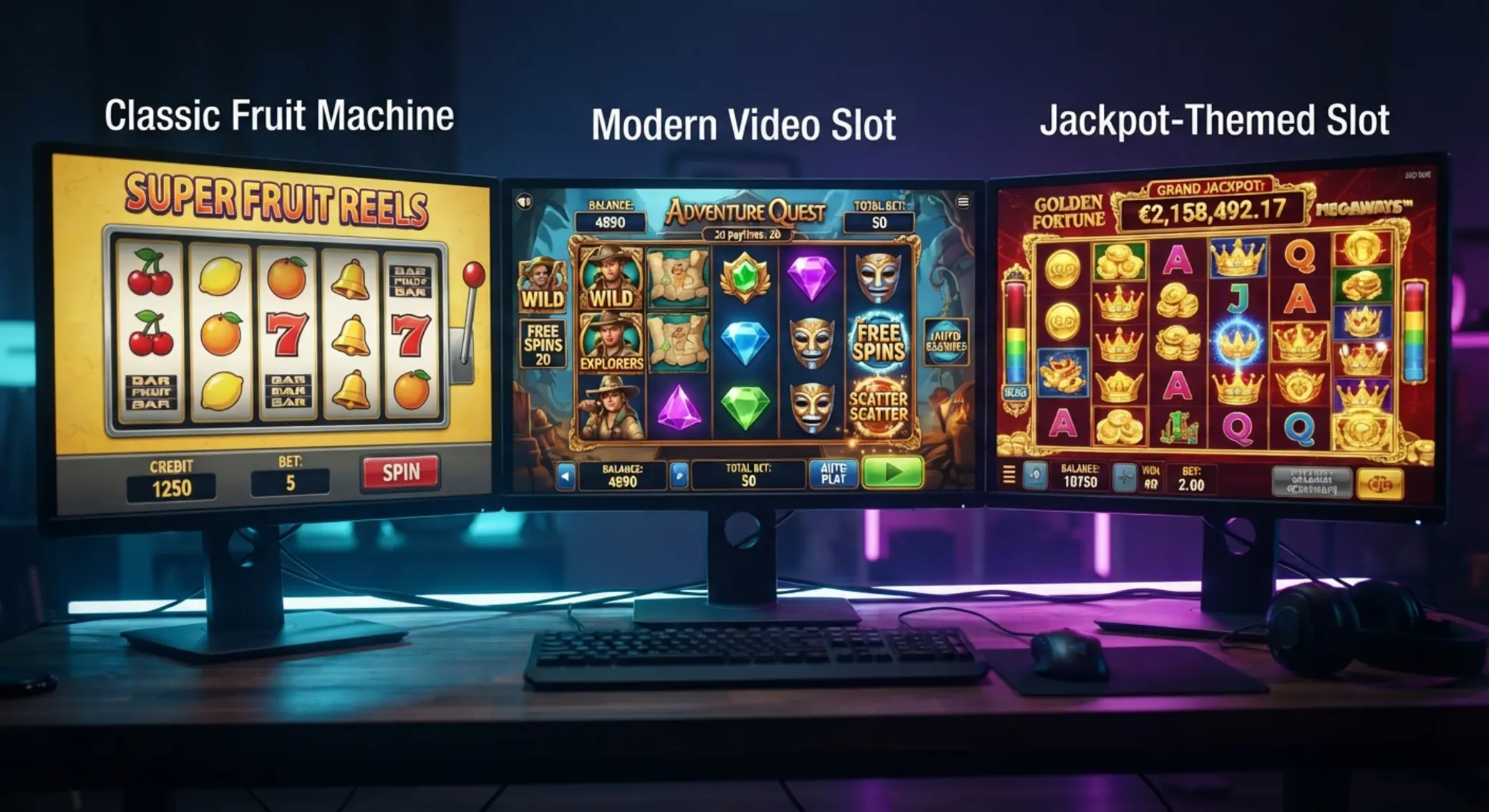 Rodzaje automatów online Różne typy slotów online: owocowy, wideo i jackpot